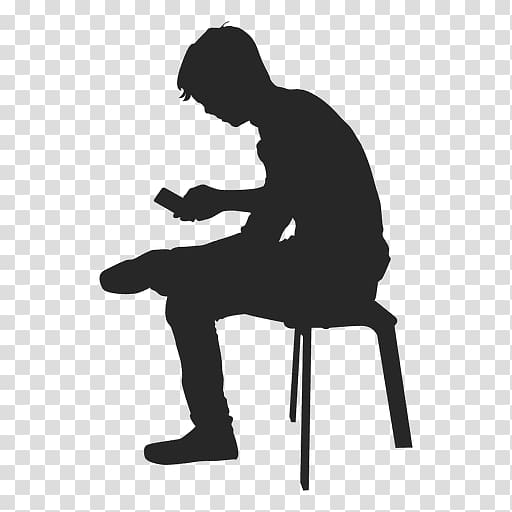 Silhouette Graphic design User interface design, sitting man transparent background PNG clipart