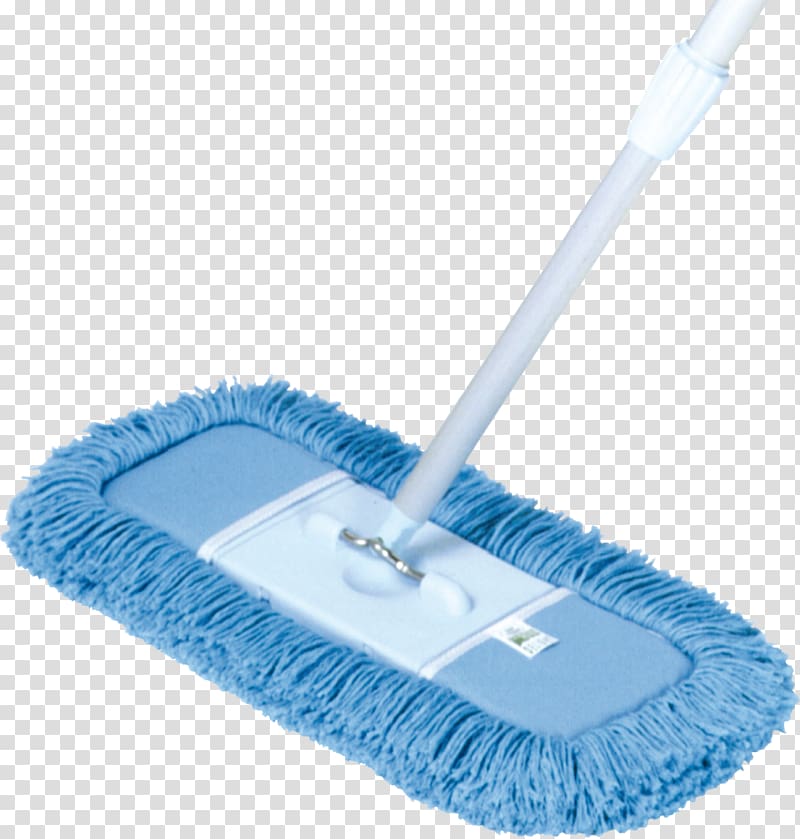 blue and white mop, Mop Floor cleaning Cleaner, clean transparent background PNG clipart