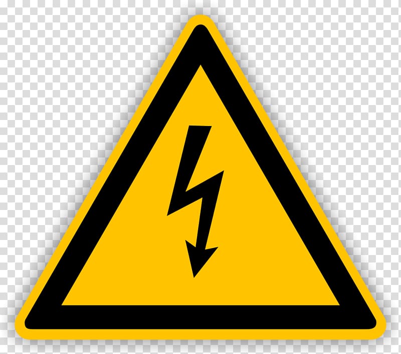 Electrical injury Hazard symbol Electricity Warning sign, symbol transparent background PNG clipart