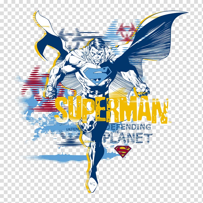 DC Superman illustration, Superman T-shirt Hoodie Iron-on, Character printing transparent background PNG clipart