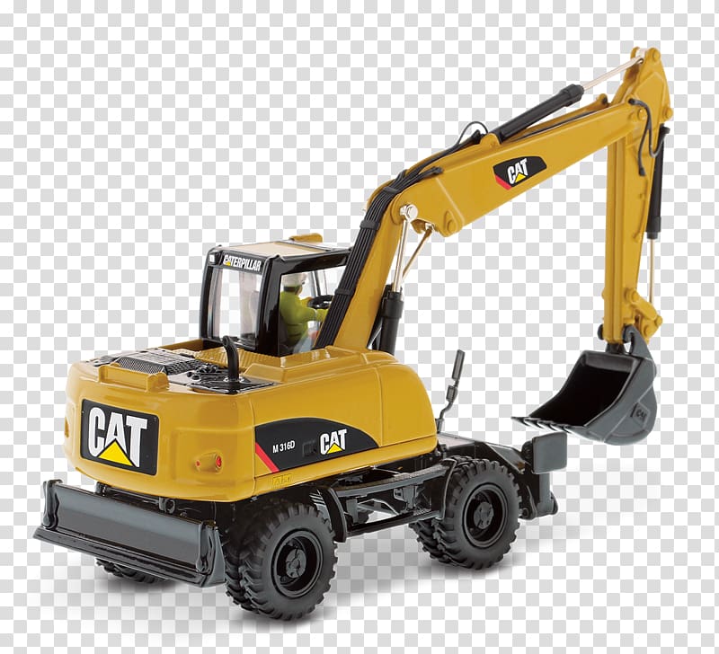 Caterpillar Inc. Komatsu Limited Bucket-wheel excavator Die-cast toy, excavator transparent background PNG clipart