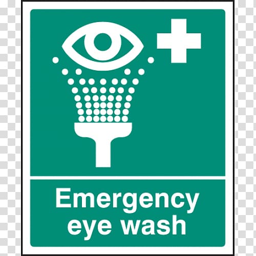 Eyewash station Sign Emergency, Eye wash transparent background PNG clipart