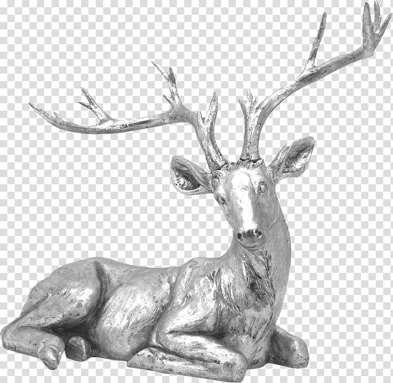 Formosan sika deer Sculpture, Metal sculpture deer transparent background PNG clipart