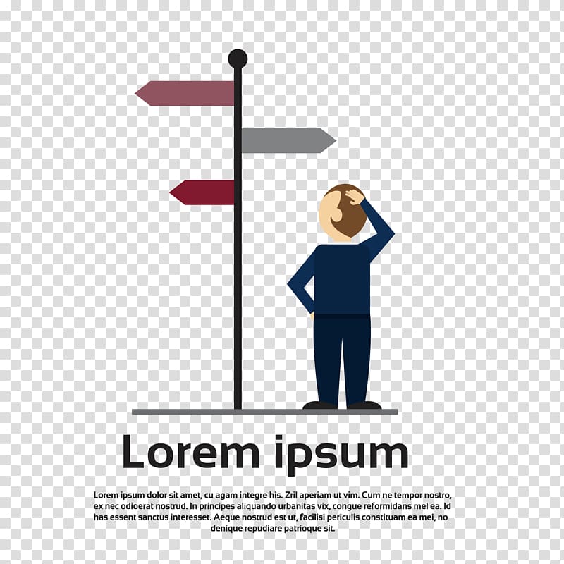 illustration , Road signs before the man back transparent background PNG clipart