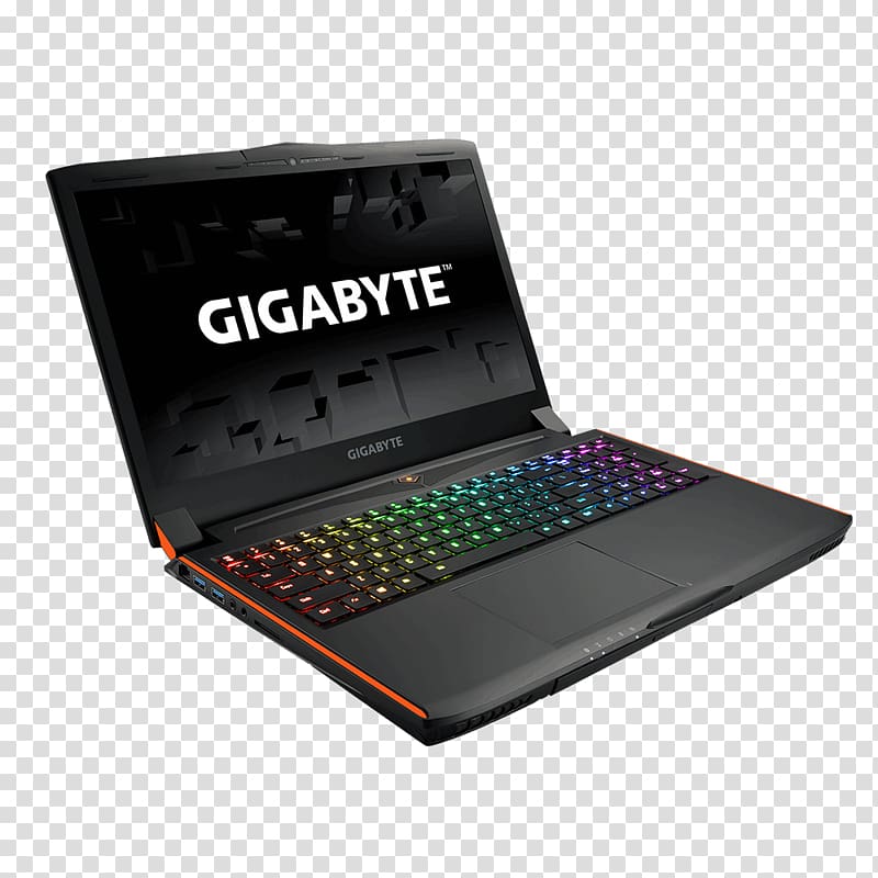 Gigabyte P55W V7-CF1 Core i7-7700HQ 16GB 2TB + 256GB SSD GeForce GTX 1060 DVD-RW 15.6 Inch Windows 10 Gaming Laptop Kaby Lake Gigabyte Technology Intel Core i7, tablet smart screen transparent background PNG clipart