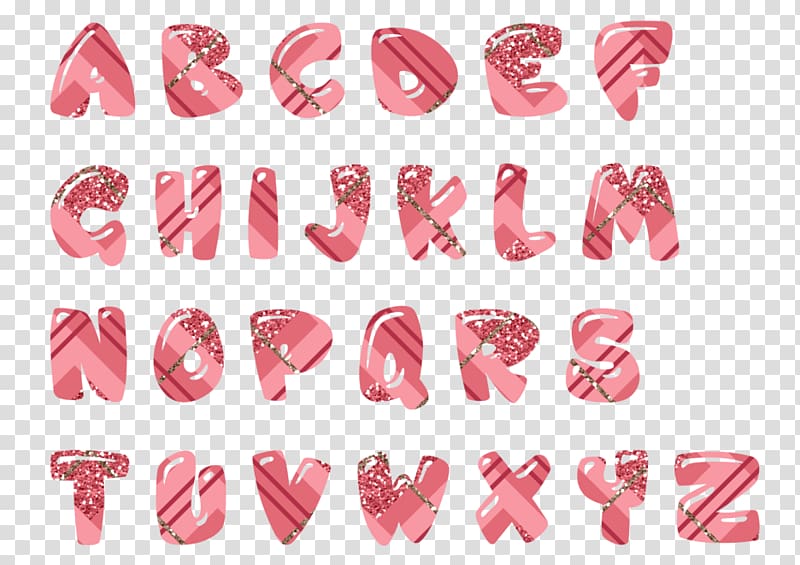 pink alphabet , Letter Alphabet, Creative pink candy letters transparent background PNG clipart