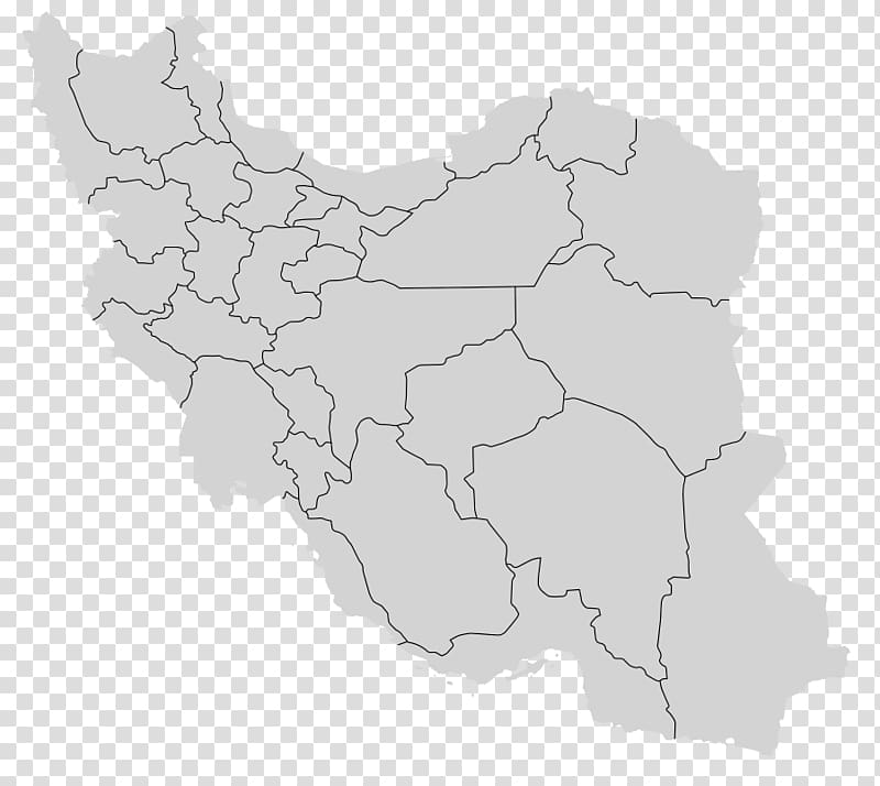 Counties of Iran Blank map Geography, map transparent background PNG clipart