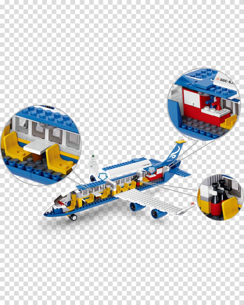 Airplane Toy block Lego City, airplane transparent background PNG clipart