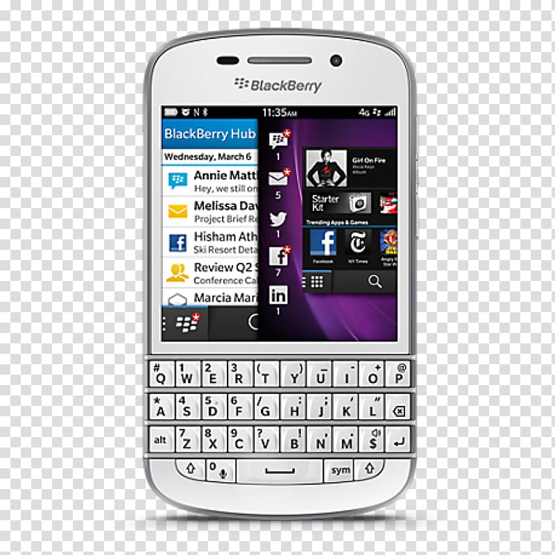 BlackBerry Z10 Telephone Smartphone 4G GSM, BlackBerry 10 transparent background PNG clipart