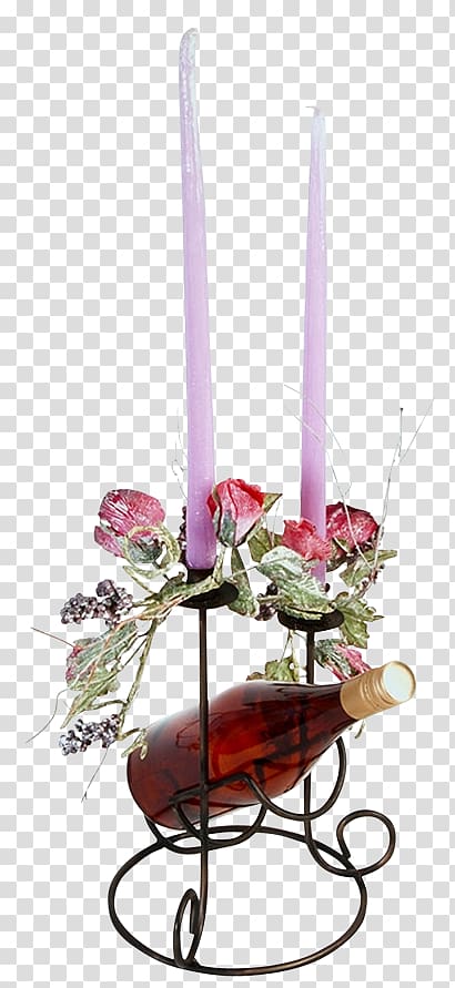 Floral design Centrepiece Candle Cut flowers Chandelier, Candle transparent background PNG clipart