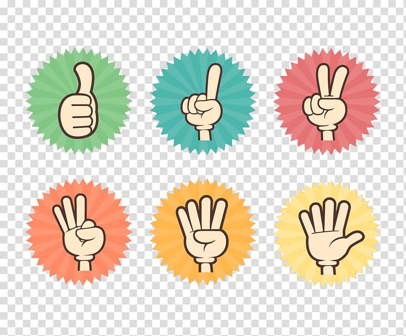 Hand Finger, Five fingers different action finger direction transparent background PNG clipart