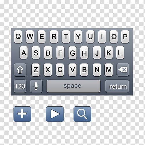 iPhone 6S Computer keyboard Push-button iOS, Keyboard transparent background PNG clipart