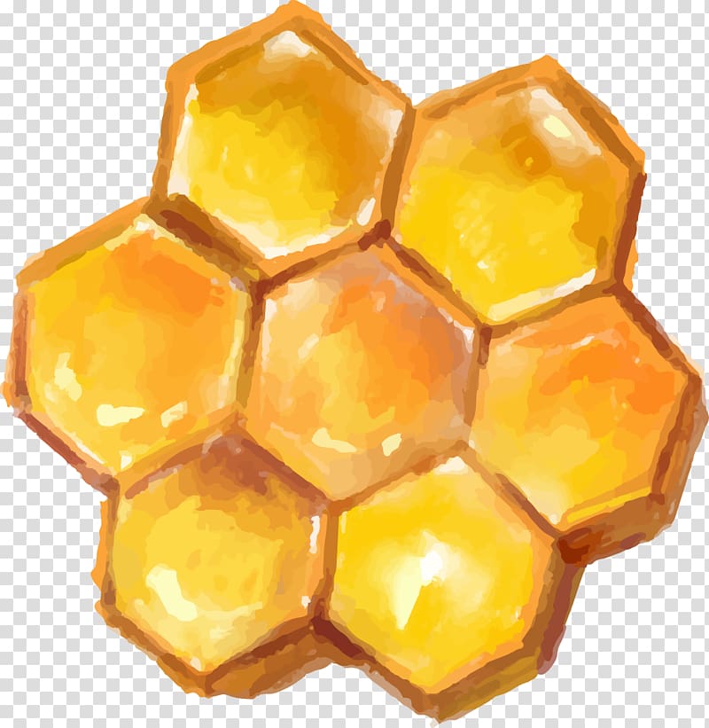 honeycomb pattern art, Honey bee Honeycomb, Honey bees decorative elements transparent background PNG clipart