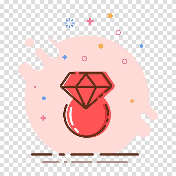 Red Drawing , Red cartoon diamonds transparent background PNG clipart