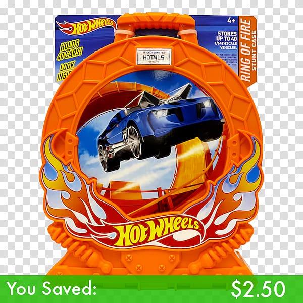 Amazon.com Hot Wheels Ring of Fire Toy 1:64 scale, hot wheels transparent background PNG clipart