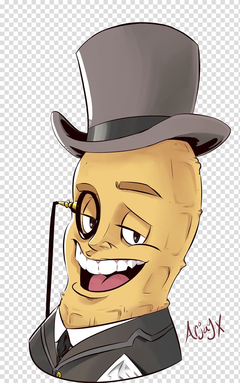 Work of art Mr. Peanut Cowboy hat Illustration, peenut transparent background PNG clipart