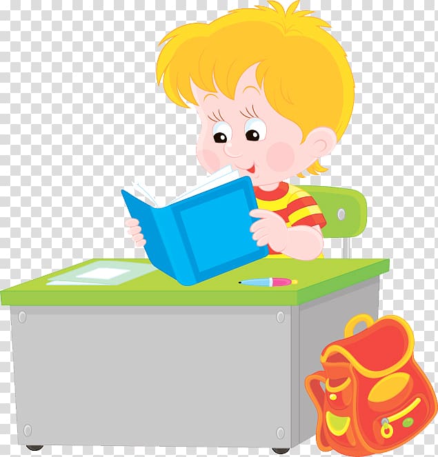 brown haired boy reading book , Student , Cartoon student transparent background PNG clipart