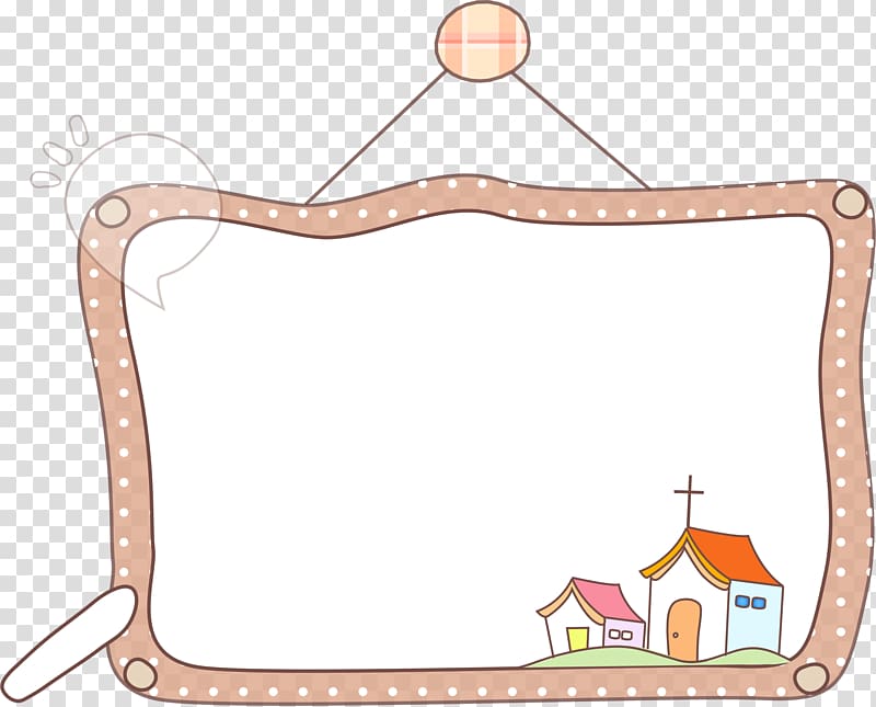 Cartoon Architecture, Cute Border transparent background PNG clipart