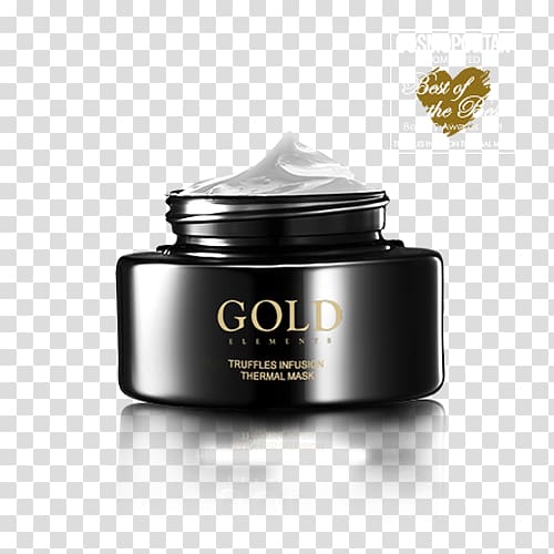 Truffle Mask Skin care Gold, data elements transparent background PNG clipart