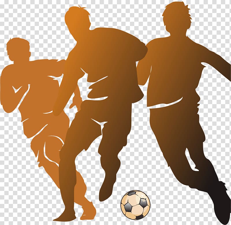 Football Adobe Illustrator Poster, Football silhouette figures transparent background PNG clipart