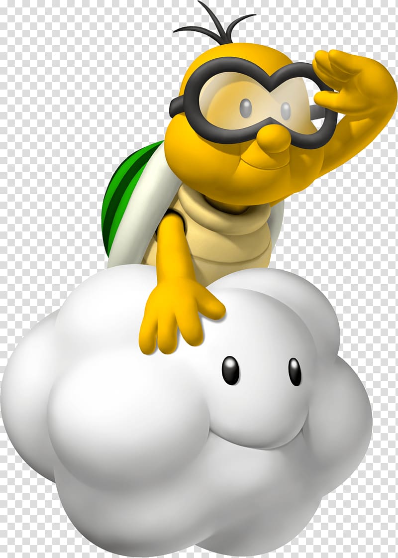 Super Mario character illustration, Lakitu transparent background PNG clipart