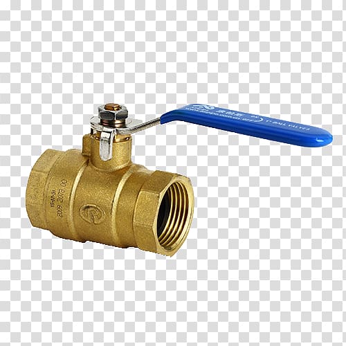 Ball valve Butterfly valve Brass National pipe thread, Brass transparent background PNG clipart