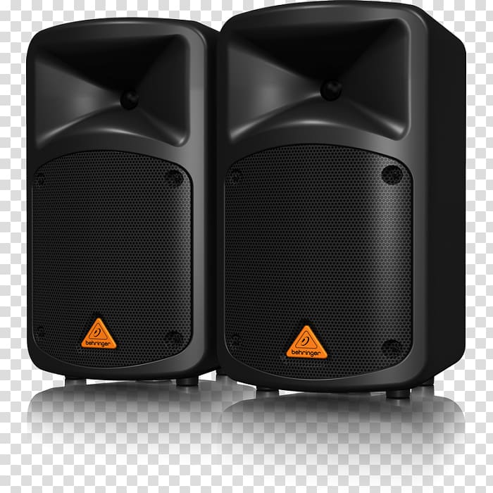 Active PA speaker set Behringer EPS500MP3 Built-in mixer Public Address Systems Loudspeaker Behringer Europort, microphone transparent background PNG clipart