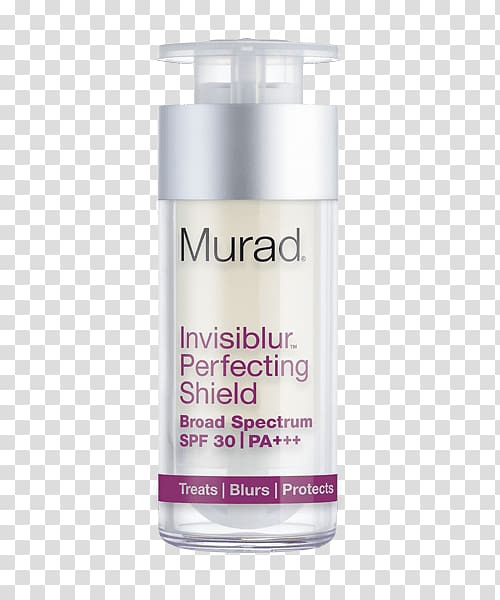 Murad Invisiblur Perfecting Shield Sunscreen Factor de protección solar Murad Environmental Shield Essential-C Day Moisture Murad Age Reform Refreshing Cleanser, Sheld transparent background PNG clipart