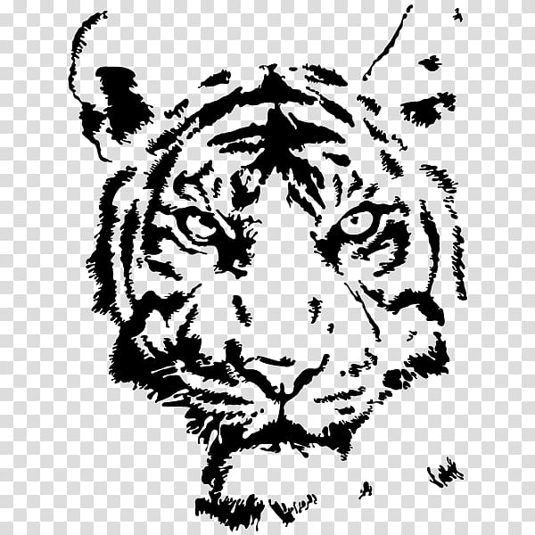 Tiger Drawing Stencil, tiger transparent background PNG clipart
