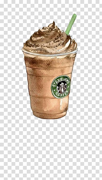 cartoon chocolate coffee frappuccino transparent background PNG clipart