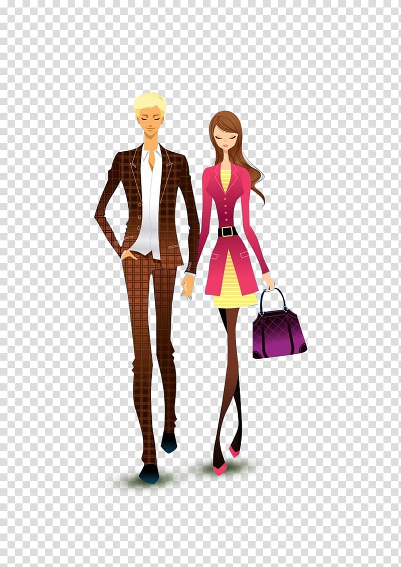 Significant other Dating Romance, Cartoon couple transparent background PNG clipart