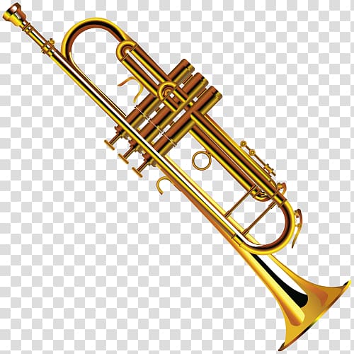 Trumpet Musical instrument , Free to pull the metal clip trombone transparent background PNG clipart
