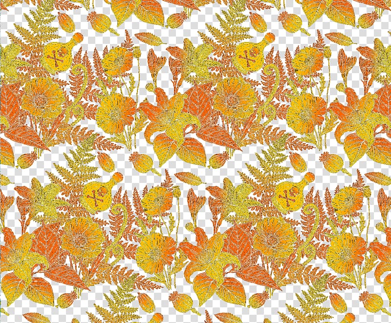 Yellow Leaf Gold Pattern, Gold leaf background patterns transparent background PNG clipart