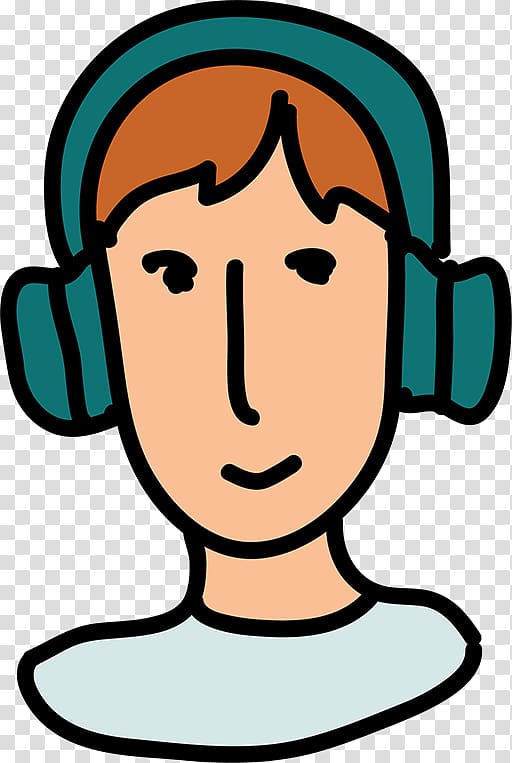 , People stick figure headphones transparent background PNG clipart