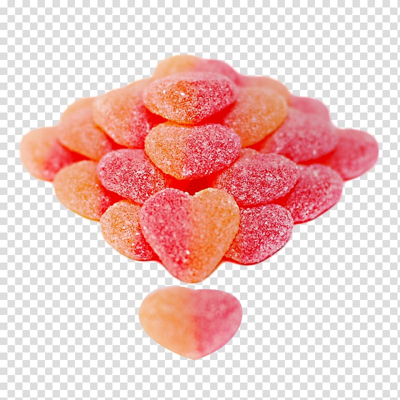 Gumdrop Chewing gum Gummi candy Gummy bear Lollipop, Heart-shaped candy eraser transparent background PNG clipart
