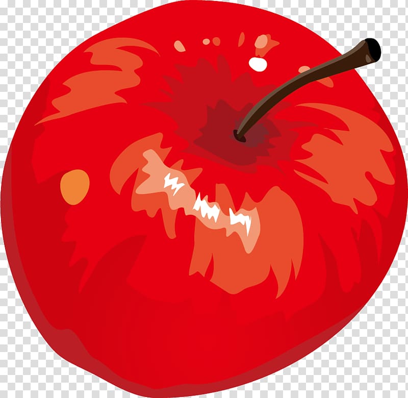 Red Apple , Hand painted red apple transparent background PNG clipart