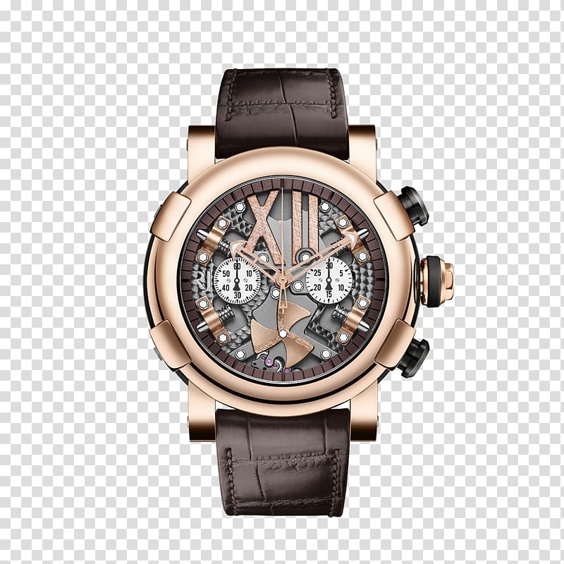 Chronograph RJ-Romain Jerome Automatic watch Tourbillon, watch transparent background PNG clipart
