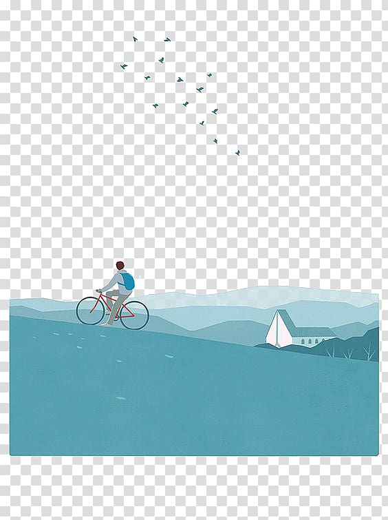Drawing Sina Weibo Illustration, Cycling transparent background PNG clipart
