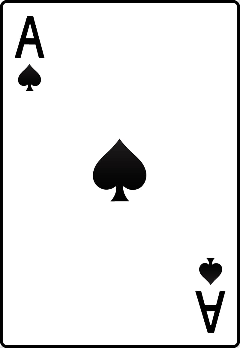 Ace of spades Playing card Ace of hearts , Deck transparent background PNG clipart