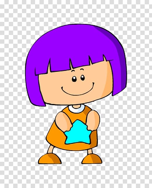 Purple Clothing Illustration, Purple dress girl short hair orange transparent background PNG clipart