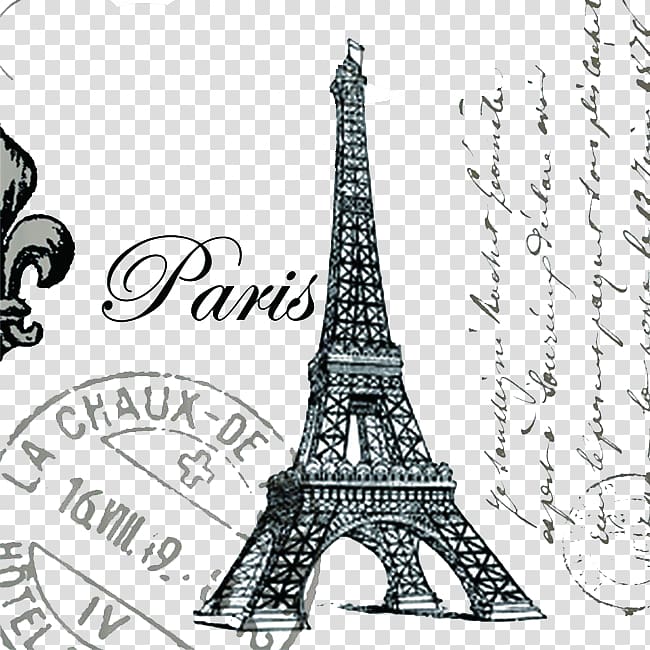 black Eiffel tower illustration, Eiffel Tower Throw pillow Cushion Couch, Eiffel Tower Stamp transparent background PNG clipart