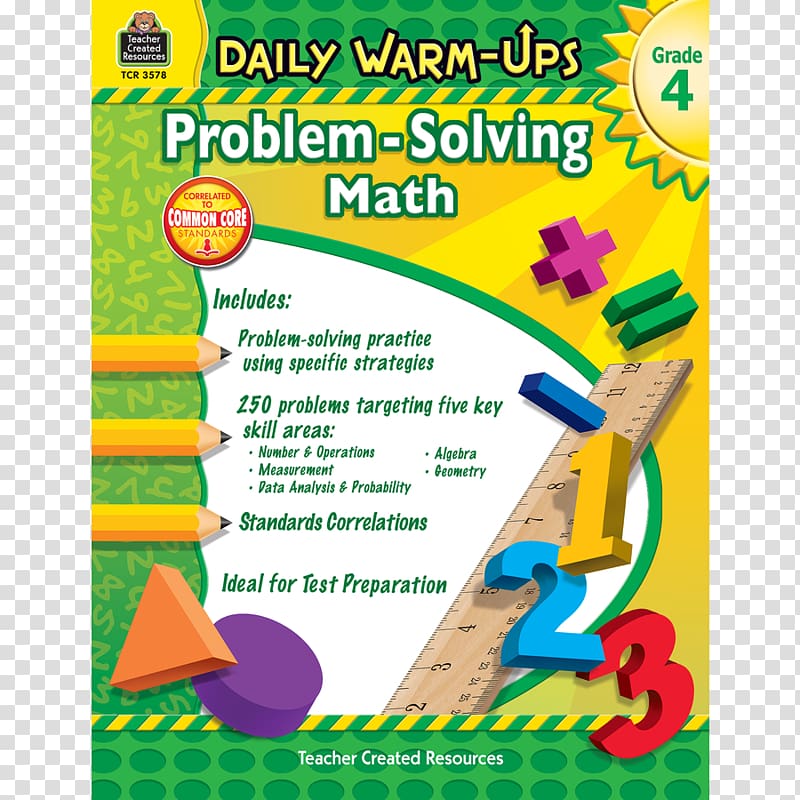 Daily Warm-Ups: Problem Solving Math Grade 3 Daily Warm-Ups: Problem Solving Math Grade 4 Daily Warm-Ups: Problem Solving Math Grade 2 Problem Solving in Math, math question transparent background PNG clipart