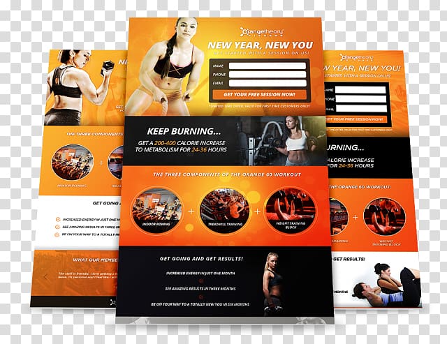 Landing page Orangetheory Fitness Graphic design Unbounce, Gym Landing Page transparent background PNG clipart