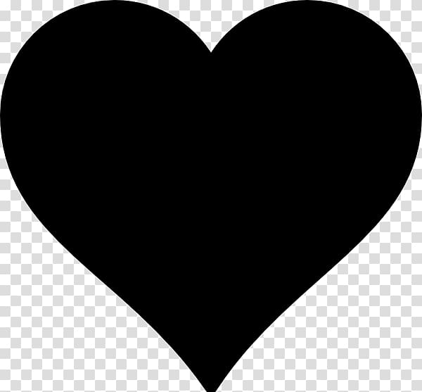 Heart Silhouette Black and white , herat transparent background PNG clipart