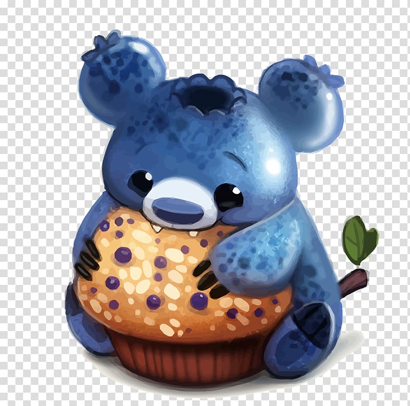 Muffin Drawing Blueberry, blueberry bear transparent background PNG clipart