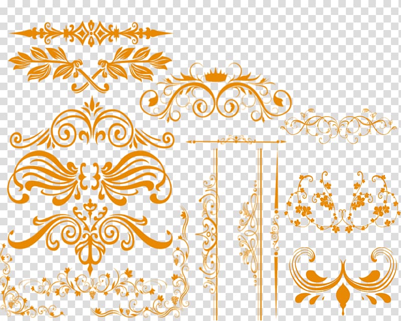 orange frames illustration, Border Line Border transparent background PNG clipart