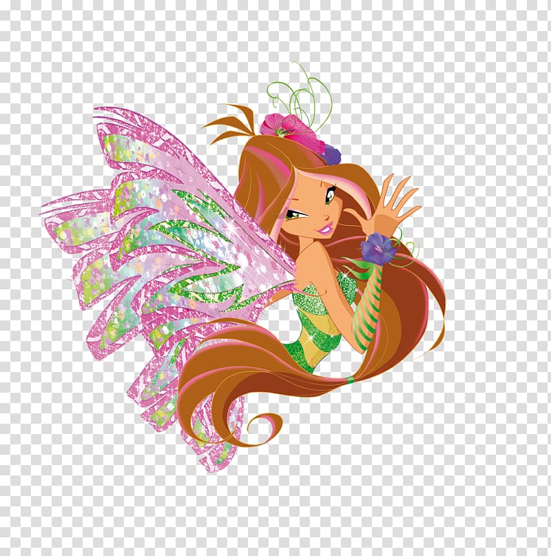 Flora Bloom Tecna Roxy Winx Club, Season 5, flora transparent background PNG clipart