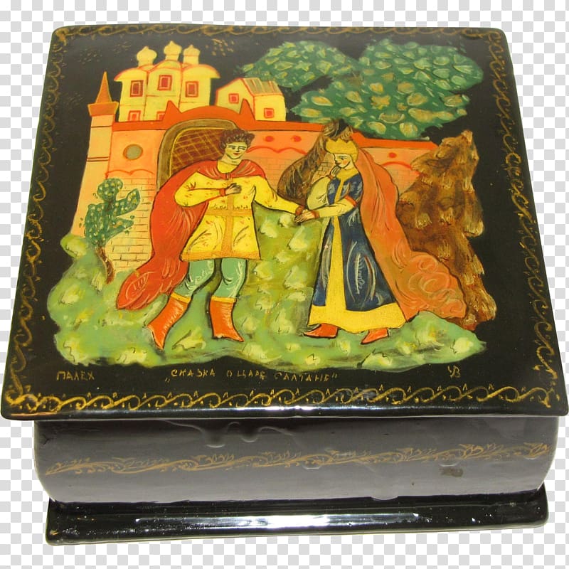 Russian lacquer art Decorative arts Box, lovely old box transparent background PNG clipart