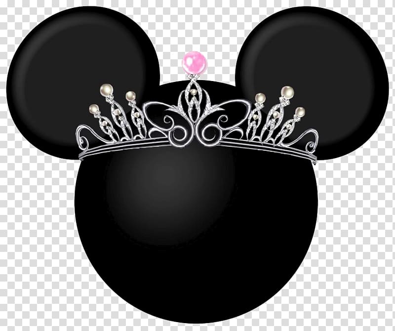 black Mickey Mouse with tiara , Minnie Mouse Mickey Mouse Disney Princess Giselle , MINNIE transparent background PNG clipart