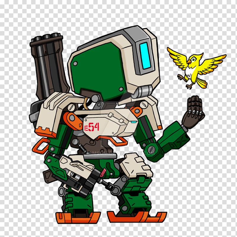 Overwatch Drawing Cartoon Character Fan art, Bastion transparent background PNG clipart